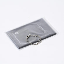 Load image into Gallery viewer, 極美品 CHROME HEARTS クロムハーツ タイニーファットクロス NEチェーン ダイヤ ブレスレット 重量約11.4G 2006/.925刻印 シルバー925 中古 4b013773