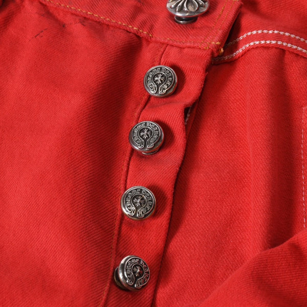 CHROME HEARTS LEVI'S リーバイス セメタリークロスパッチ デニム レッド サイズ38 美品 中古 4b013752