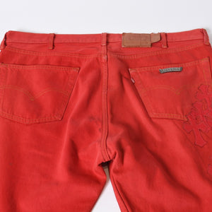 CHROME HEARTS LEVI'S リーバイス セメタリークロスパッチ デニム レッド サイズ38 美品 中古 4b013752