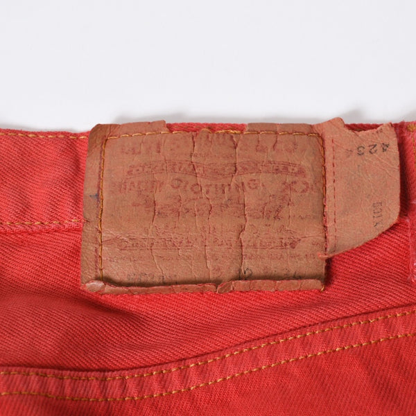 CHROME HEARTS LEVI'S リーバイス セメタリークロスパッチ デニム レッド サイズ38 美品 中古 4b013752
