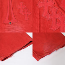Load image into Gallery viewer, CHROME HEARTS LEVI'S リーバイス セメタリークロスパッチ デニム レッド サイズ38 美品 中古 4b013752