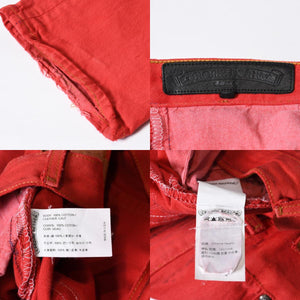 CHROME HEARTS LEVI'S リーバイス セメタリークロスパッチ デニム レッド サイズ38 美品 中古 4b013752