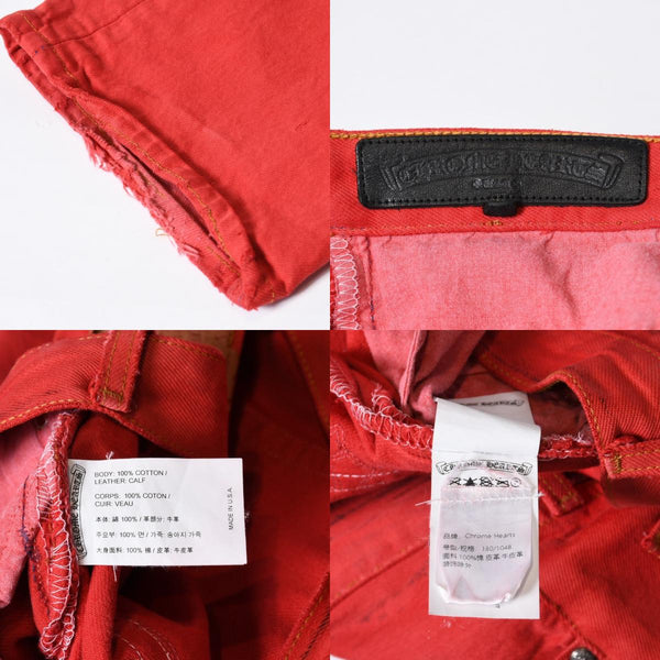 CHROME HEARTS LEVI'S リーバイス セメタリークロスパッチ デニム レッド サイズ38 美品 中古 4b013752