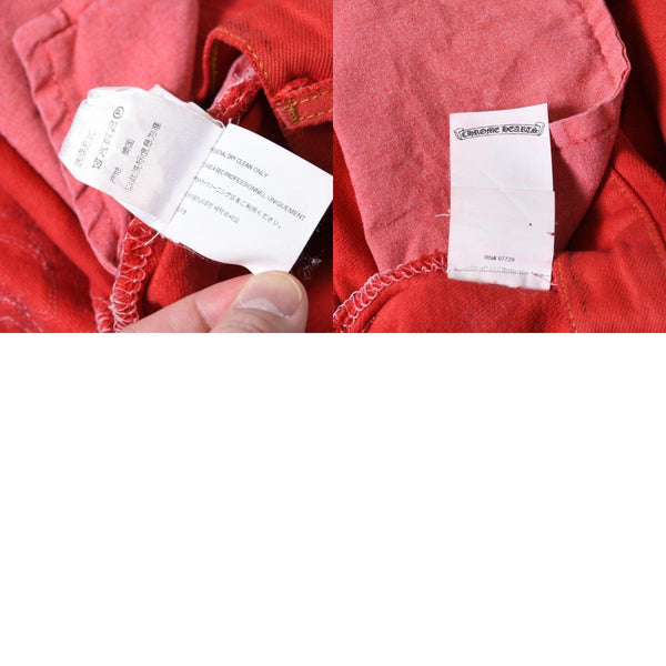 CHROME HEARTS LEVI'S リーバイス セメタリークロスパッチ デニム レッド サイズ38 美品 中古 4b013752