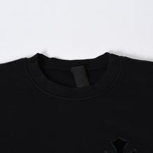 Load image into Gallery viewer, 新品未使用 CHROME HEARTS クロムハーツ セメタリークロスパッチ スウェットシャツ サイズS 17パッチ ハラコ パテント レザー 中古 4b013662ch