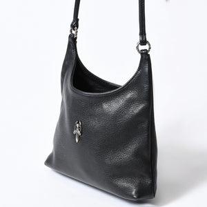 極美品 CHROME HEARTS クロムハーツ ショルダーバッグ VIV DAGGER ダガー ブラック 中古 4b013095