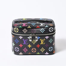 Load image into Gallery viewer, 新品同様 LOUIS VUITTON ルイヴィトン LV × TM ニース ミニ ハンドバッグ M13747 モノグラム マルチカラー ブラック 村上隆 中古 4b013600