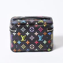 Load image into Gallery viewer, 新品同様 LOUIS VUITTON ルイヴィトン LV × TM ニース ミニ ハンドバッグ M13747 モノグラム マルチカラー ブラック 村上隆 中古 4b013600