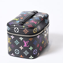 Load image into Gallery viewer, 新品同様 LOUIS VUITTON ルイヴィトン LV × TM ニース ミニ ハンドバッグ M13747 モノグラム マルチカラー ブラック 村上隆 中古 4b013600