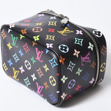 Load image into Gallery viewer, 新品同様 LOUIS VUITTON ルイヴィトン LV × TM ニース ミニ ハンドバッグ M13747 モノグラム マルチカラー ブラック 村上隆 中古 4b013600
