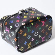 Load image into Gallery viewer, 新品同様 LOUIS VUITTON ルイヴィトン LV × TM ニース ミニ ハンドバッグ M13747 モノグラム マルチカラー ブラック 村上隆 中古 4b013600