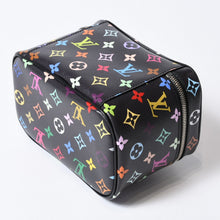 Load image into Gallery viewer, 新品同様 LOUIS VUITTON ルイヴィトン LV × TM ニース ミニ ハンドバッグ M13747 モノグラム マルチカラー ブラック 村上隆 中古 4b013600