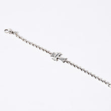 Load image into Gallery viewer, 極美品 CHROME HEARTS クロムハーツ タイニーファットクロス NEチェーン ダイヤ ブレスレット 重量約11.4G 2006/.925刻印 シルバー925 中古 4b013773