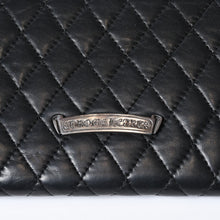 Load image into Gallery viewer, CHROME HEARTS クロムハーツ キルティング レザー ウォレット BSフレア ラムスキン ブラック レザー 美品 中古 4b013626