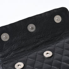 Load image into Gallery viewer, CHROME HEARTS クロムハーツ キルティング レザー ウォレット BSフレア ラムスキン ブラック レザー 美品 中古 4b013626