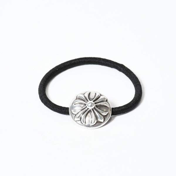 CHROME HEARTS クロムハーツ クロスボールボタン ヘアゴム コンチョ 重量約15.7g シルバー925 2003/.925刻印 美品 中古 4b013768
