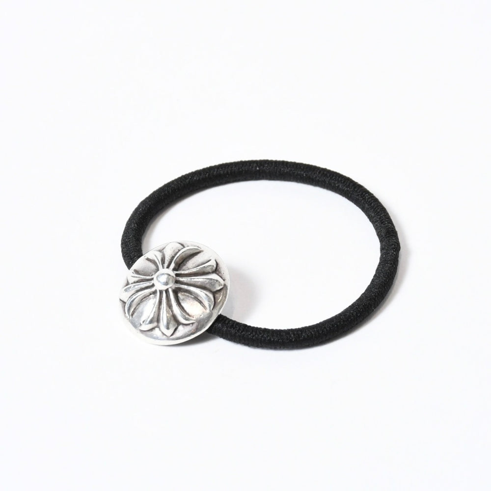 CHROME HEARTS クロムハーツ クロスボールボタン ヘアゴム コンチョ 重量約15.7g シルバー925 2003/.925刻印 美品 中古 4b013768
