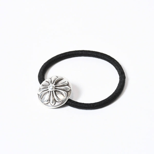 CHROME HEARTS クロムハーツ クロスボールボタン ヘアゴム コンチョ 重量約15.7g シルバー925 2003/.925刻印 美品 中古 4b013768