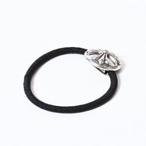 CHROME HEARTS クロムハーツ クロスボールボタン ヘアゴム コンチョ 重量約15.7g シルバー925 2003/.925刻印 美品 中古 4b013768