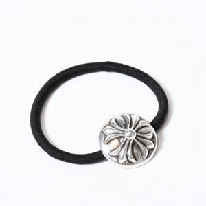 CHROME HEARTS クロムハーツ クロスボールボタン ヘアゴム コンチョ 重量約15.7g シルバー925 2003/.925刻印 美品 中古 4b013768
