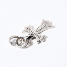 Load image into Gallery viewer, 極美品 CHROME HEARTS クロムハーツ CH CRS SML W/BALE スモールCHクロス 12Pダイヤ Wベイルペンダントトップ 重量約22.5g 中古 4b013769