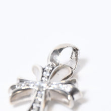 Load image into Gallery viewer, 極美品 CHROME HEARTS クロムハーツ CH CRS SML W/BALE スモールCHクロス 12Pダイヤ Wベイルペンダントトップ 重量約22.5g 中古 4b013769