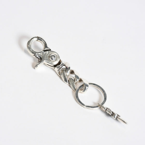 極美品 CHROME HEARTS クロムハーツ ショートクラシックリンク キーリング キーホルダー 2リンク 重量約48.8g シルバー925 中古 4b013749