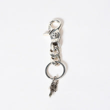 画像をギャラリービューアに読み込む, 極美品 CHROME HEARTS クロムハーツ ショートクラシックリンク キーリング キーホルダー 2リンク 重量約48.8g シルバー925 中古 4a003432