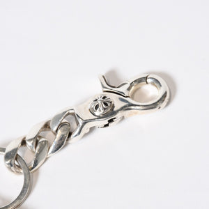極美品 CHROME HEARTS クロムハーツ ショートクラシックリンク キーリング キーホルダー 2リンク 重量約48.8g シルバー925 中古 4b013749
