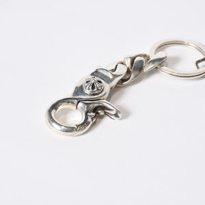 極美品 CHROME HEARTS クロムハーツ ショートクラシックリンク キーリング キーホルダー 2リンク 重量約48.8g シルバー925 中古 4b013749