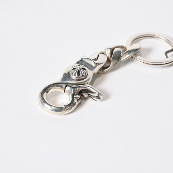 極美品 CHROME HEARTS クロムハーツ ショートクラシックリンク キーリング キーホルダー 2リンク 重量約48.8g シルバー925 中古 4b013749