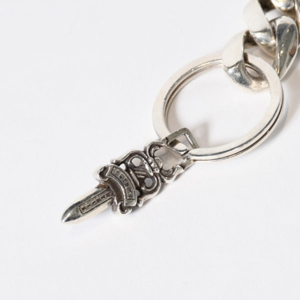 極美品 CHROME HEARTS クロムハーツ ショートクラシックリンク キーリング キーホルダー 2リンク 重量約48.8g シルバー925 中古 4b013749