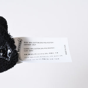 新品未使用 CHROME HEARTS クロムハーツ クロスパッチ リストバンド 二点セット ブレスレット パイル地 ブラック 中古 4b013627