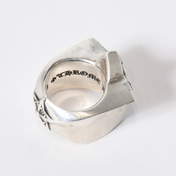 CHROME HEARTS クロムハーツ STR LRG ラージ スターリング 指輪 重量約52.2g サイズ19号 2011/.925刻印 美品 中古 4b013759