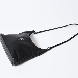 極美品 CHROME HEARTS クロムハーツ ショルダーバッグ VIV DAGGER ダガー ブラック 中古 4b013095