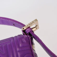 Load image into Gallery viewer, FENDI フェンディ マンマバケット ワンショルダーバッグ 26424 パープル レザー シルバー金具 良品 中古 4b013559