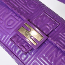 Load image into Gallery viewer, FENDI フェンディ マンマバケット ワンショルダーバッグ 26424 パープル レザー シルバー金具 良品 中古 4b013559