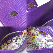 Load image into Gallery viewer, FENDI フェンディ マンマバケット ワンショルダーバッグ 26424 パープル レザー シルバー金具 良品 中古 4b013559