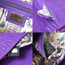 Load image into Gallery viewer, FENDI フェンディ マンマバケット ワンショルダーバッグ 26424 パープル レザー シルバー金具 良品 中古 4b013559