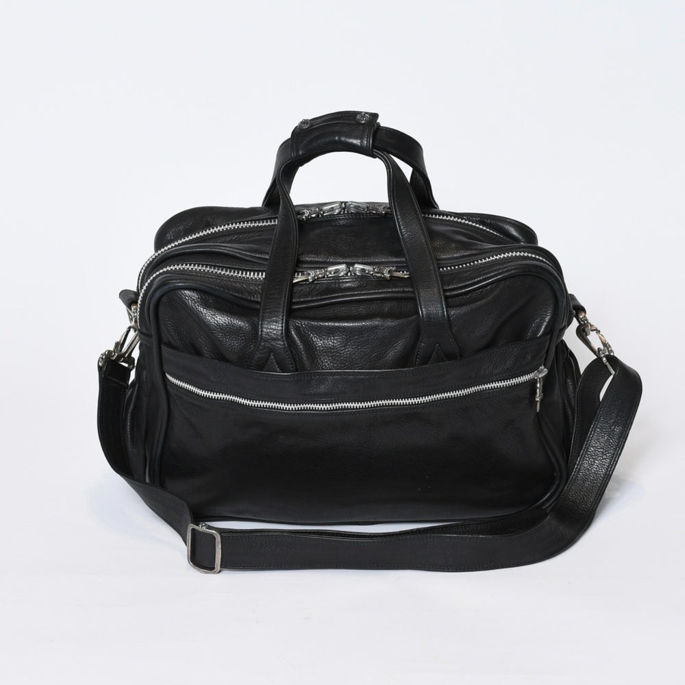 CHROME HEARTS DIAPER BAG Mother's Bag Dagger Cross Ball Leather Silver 925 Good Condition Used 4b-013118