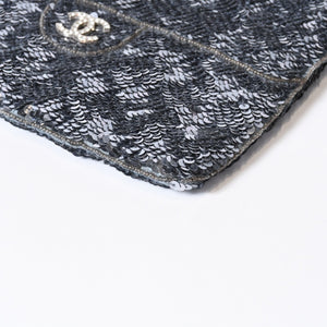 CHANEL シャネル スパンコール ハンドバッグ 5番台 ココマーク ラインストーン シルバー クリア シルバー金具 美品 中古 4b013564