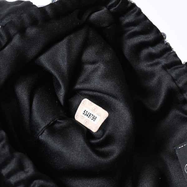 CHANEL シャネル スパンコール ハンドバッグ 5番台 ココマーク ラインストーン シルバー クリア シルバー金具 美品 中古 4b013564