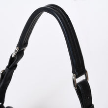 Load image into Gallery viewer, PRADA プラダ 三角ロゴ ショルダーバッグ BT3307 ブラック レザー シルバー金具 美品 中古 4b013429