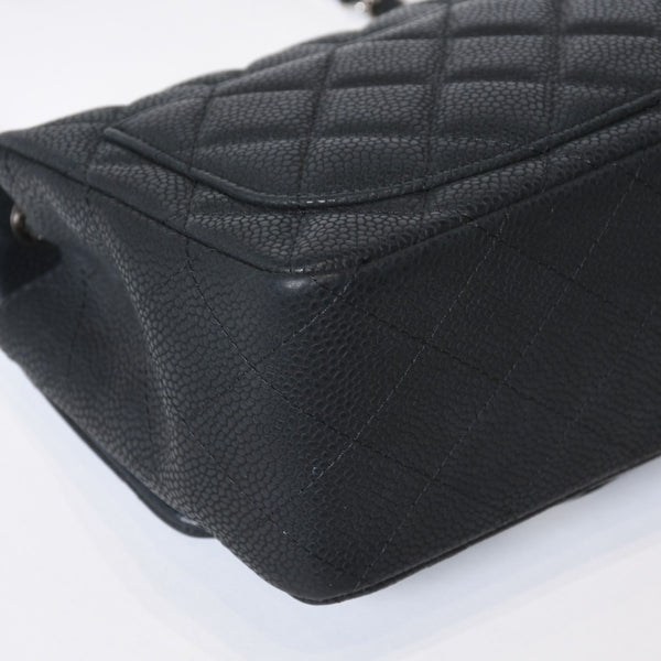 極美品 CHANEL シャネル ミニマトラッセ17 チェーンショルダーバッグ 7番台 ココマーク キャビアスキン ブラック 中古 4b013021