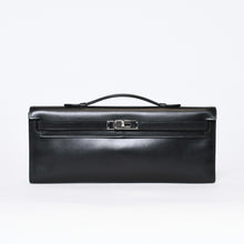 Load image into Gallery viewer, 極美品 HERMES エルメス KELLY CUT ケリーカット ハンドバッグ ヴォースイフト ブラック シルバー金具 □L刻印 中古 4b013533