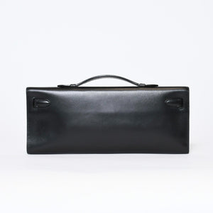 極美品 HERMES エルメス KELLY CUT ケリーカット ハンドバッグ ヴォースイフト ブラック シルバー金具 □L刻印 中古 4b013533