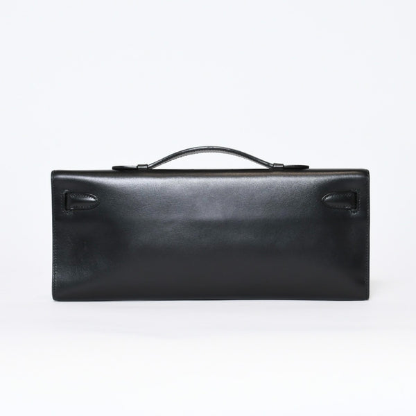 極美品 HERMES エルメス KELLY CUT ケリーカット ハンドバッグ ヴォースイフト ブラック シルバー金具 □L刻印 中古 4b013533