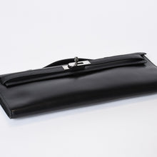 Load image into Gallery viewer, 極美品 HERMES エルメス KELLY CUT ケリーカット ハンドバッグ ヴォースイフト ブラック シルバー金具 □L刻印 中古 4b013533