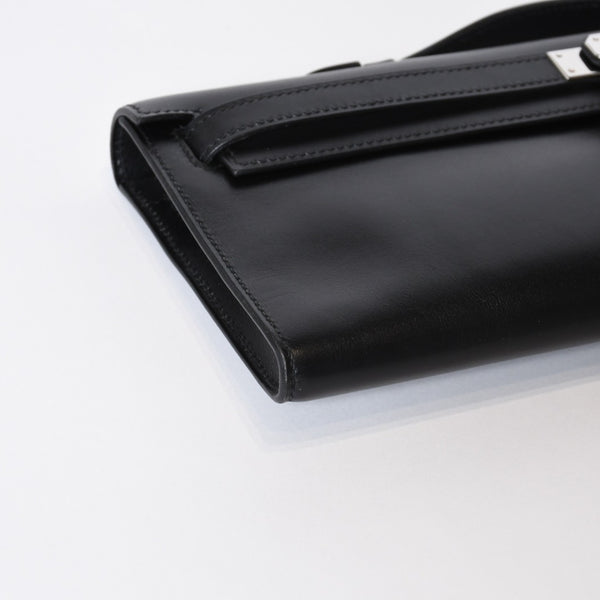 極美品 HERMES エルメス KELLY CUT ケリーカット ハンドバッグ ヴォースイフト ブラック シルバー金具 □L刻印 中古 4b013533
