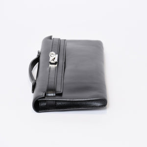 極美品 HERMES エルメス KELLY CUT ケリーカット ハンドバッグ ヴォースイフト ブラック シルバー金具 □L刻印 中古 4b013533